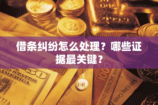 北京借条纠纷怎么处理？哪些证据最关键？
