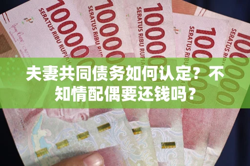 北京夫妻共同债务如何认定？不知情配偶要还钱吗？
